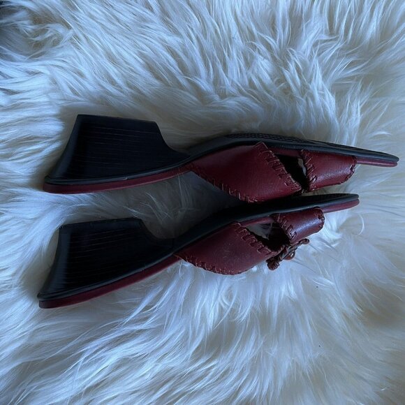 Ladies Naturalizer Dumas Red Leather Sandals Shoes Size 7.5M New Womens Heels - Picture 6 of 9